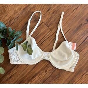 NWT Vintage Vassarette Bra A34/75 Unlined Underwire 75-171 New White